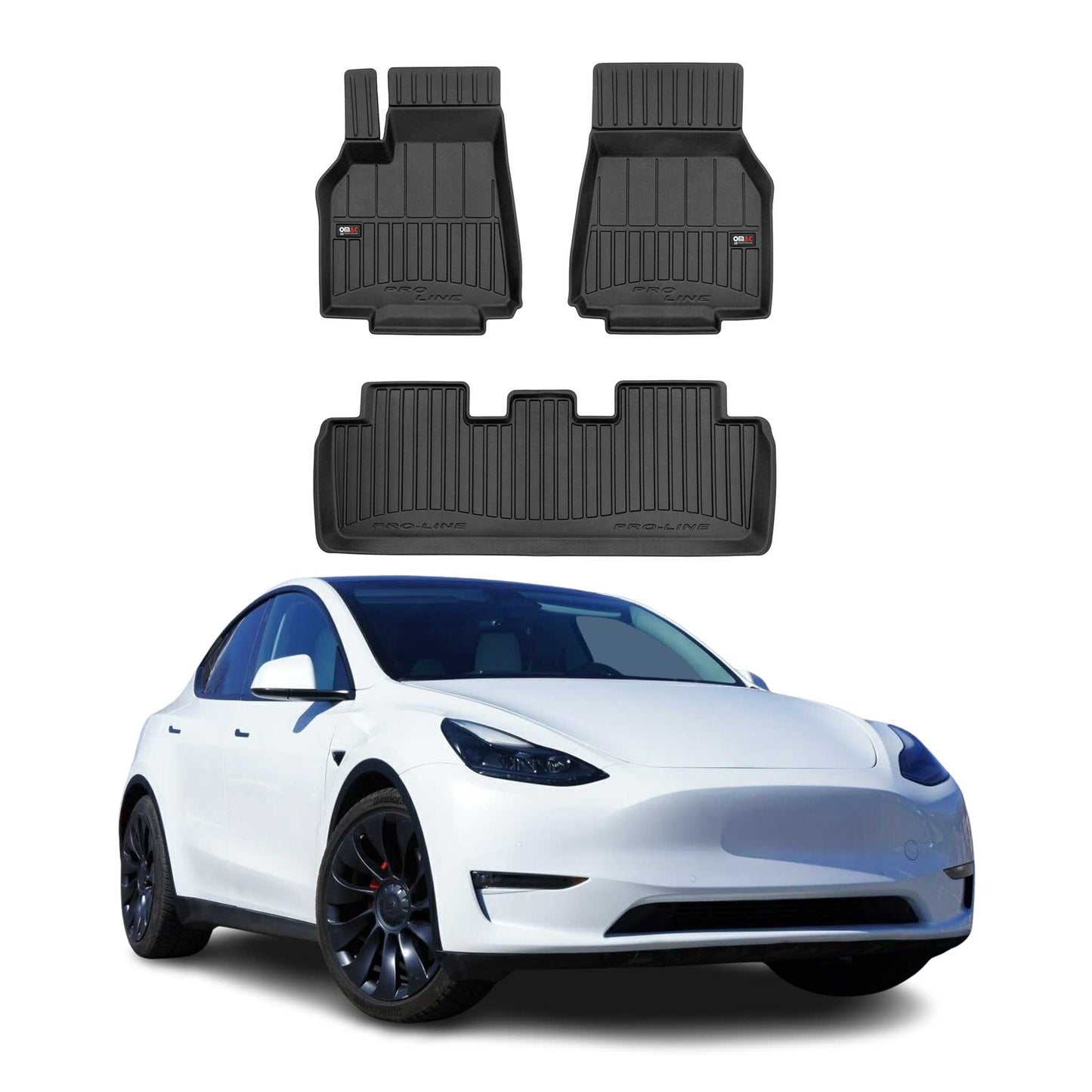 2020-2026 Tesla Model Y Premium Floor Mats Liners Full Set All Weather Heavy Duty