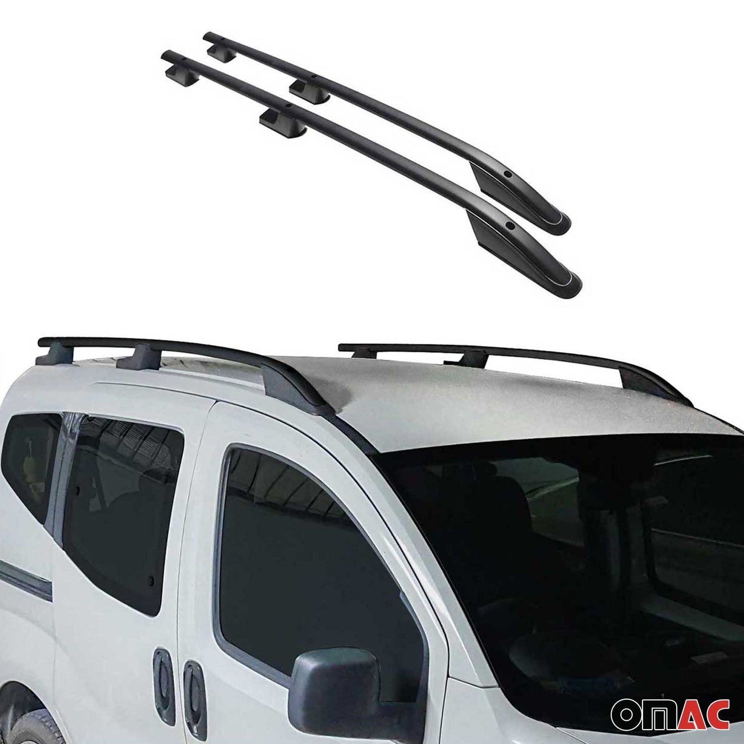 2015-2026 Ford Transit L1 SWB Roof Rack Rails Side Rails Black