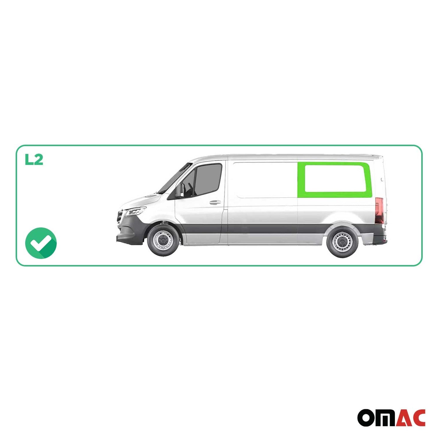 2010-2018 Mercedes Sprinter W906 Window Glass Rear Left Side L2