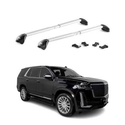 2021-2026 Cadillac Escalade / ESV Roof Rack Cross Bars Black Carrier 2 Pcs