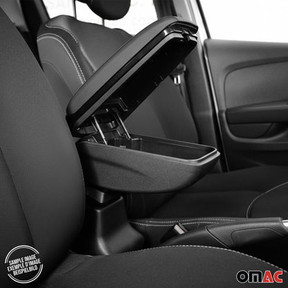 2011-2017 Nissan Juke Black Center Console Armrest Sliding PU Leather 1Pc