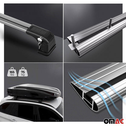 2015-2022 RAM ProMaster City Roof Rack Cross Bars Silver