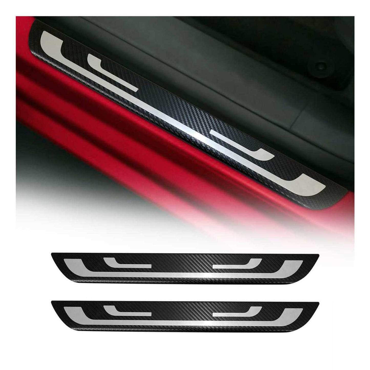 2008-2018 Alfa Romeo Mito Door Sill Scuff Plate Illuminated Stainless Steel & Foiled