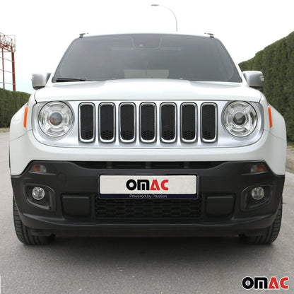 2015-2018 Jeep Renegade Fog Light Lamp Bezel Cover Carbon Fiber Black 2 Pcs
