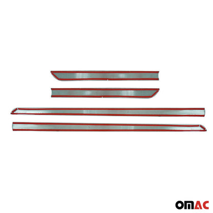 2012-2018 Ford Focus Side Door Molding Trim Skirt Garnish Stainless Steel Gloss 4Pcs