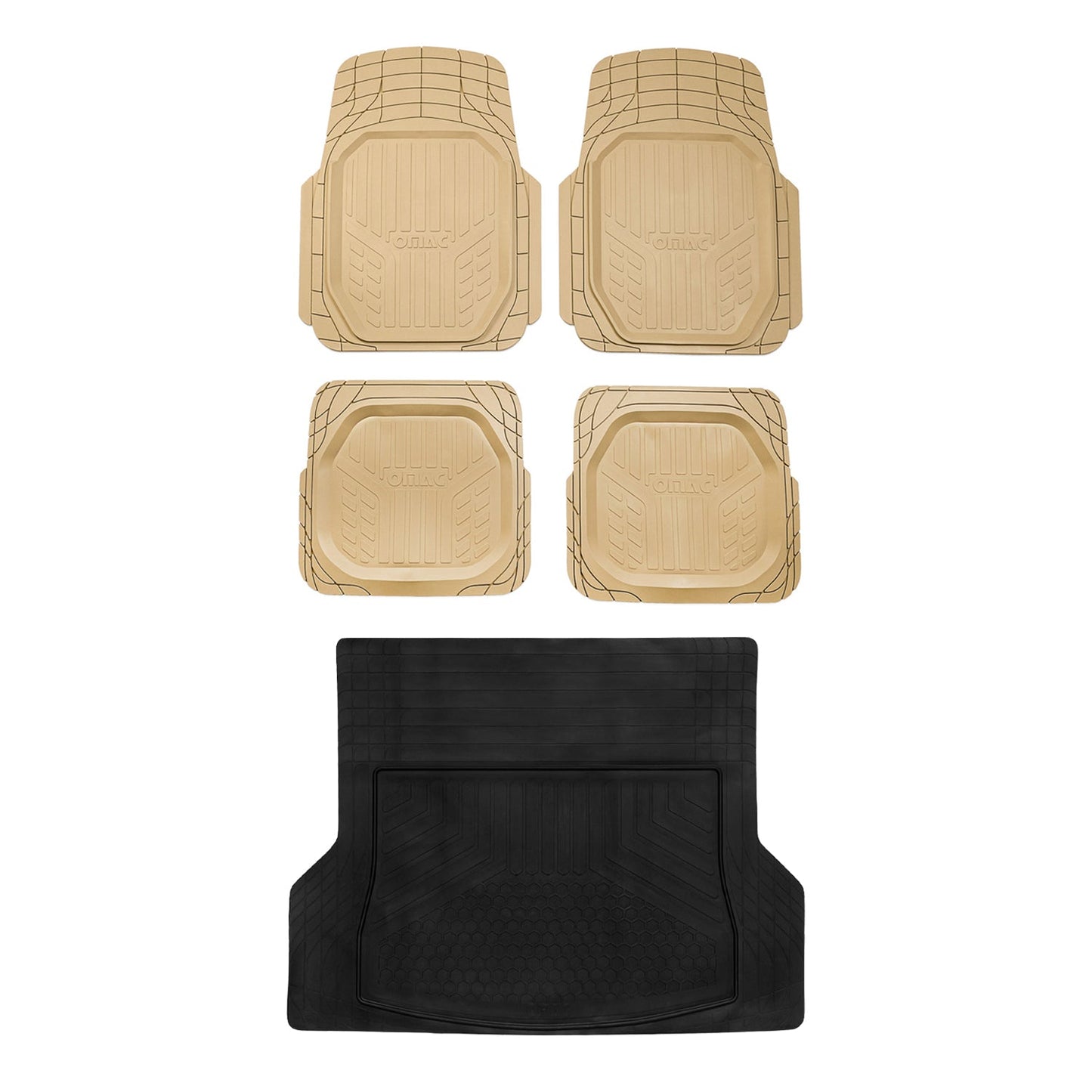 OMAC Floor Mats & Cargo Liners Universal for Cars SUV Beige