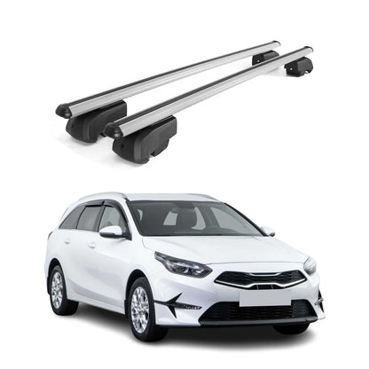 2018-2026 Kia Cee'd Sportswagon Roof Rack Cross Bars Silver
