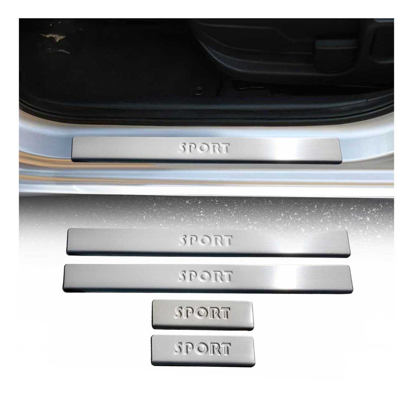 2000-2004 Ford Focus Hatchback Door Sill Scuff Plate Scratch Protector Stainless Steel