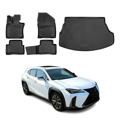 2019-2026 Lexus UX200 UX250h Floor Mats & Cargo Liner Full Set All Weather Black