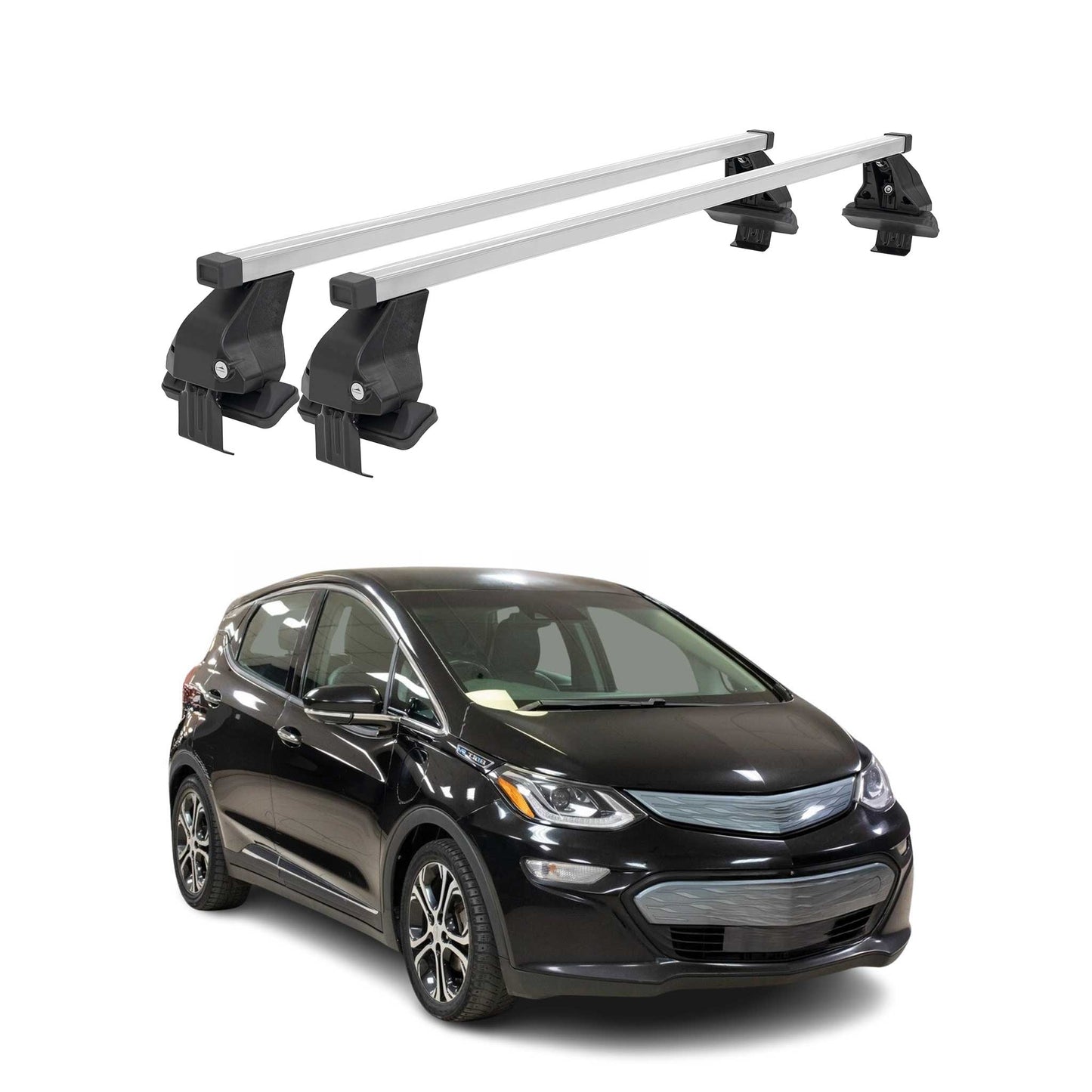 2017-2023 Chevrolet Bolt EV Roof Rack Cross Bars Silver
