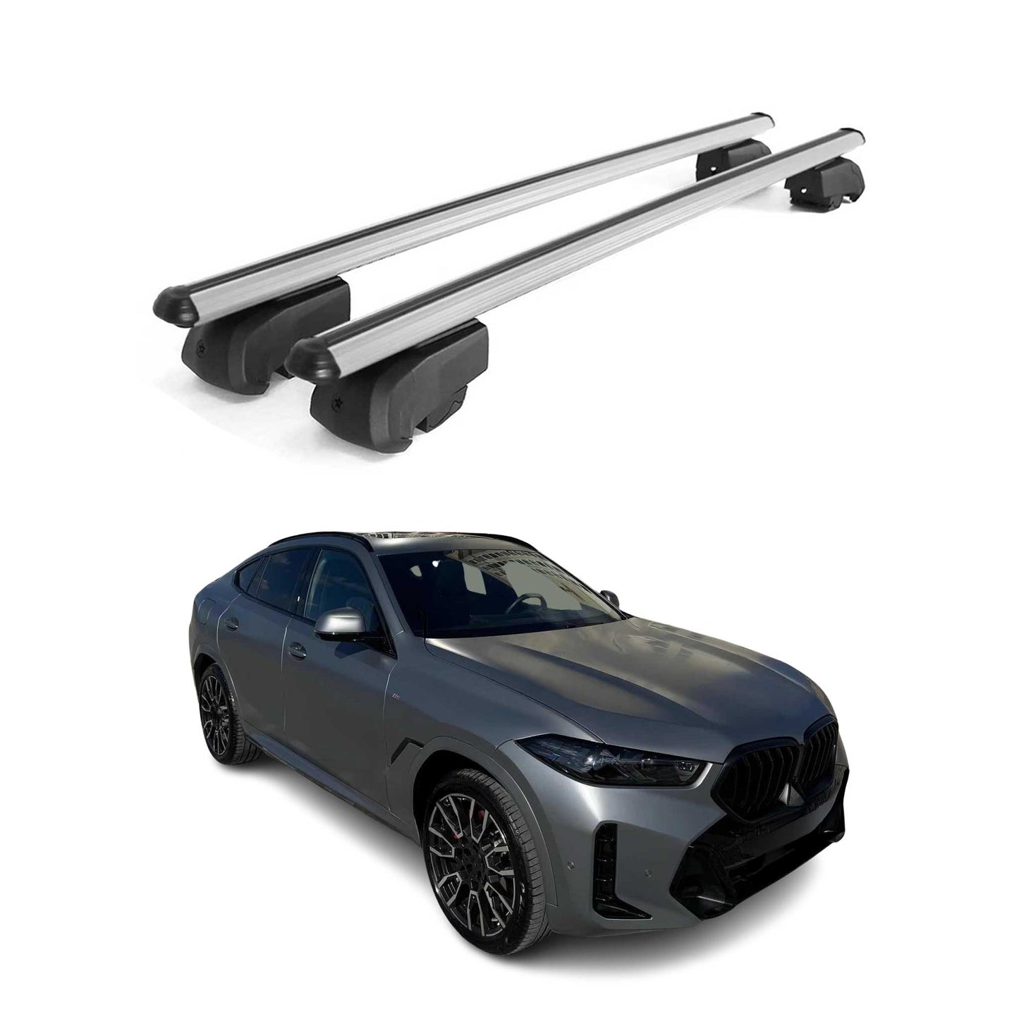 2020-2026 BMW X6 G06 Roof Rack Cross Bars Silver