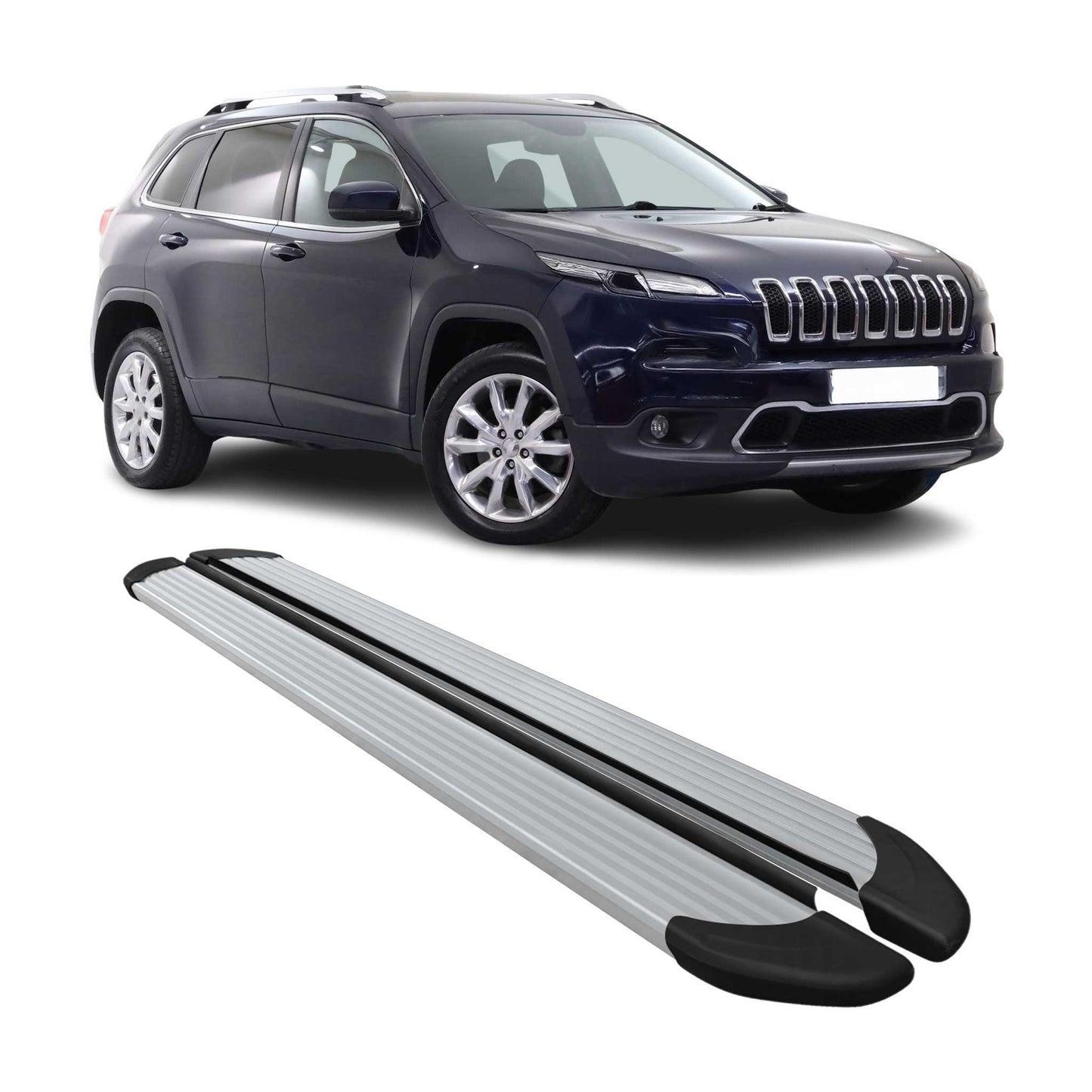 2014-2023 Jeep Cherokee Nerf Bar Side Step Running Boards Alu 2x