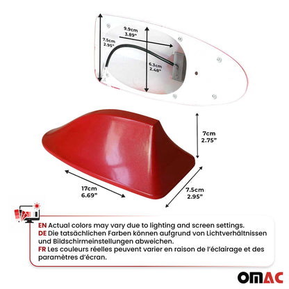 Car Shark Fin Antenna Roof Radio AM/FM Signal Aerial Accessories Red