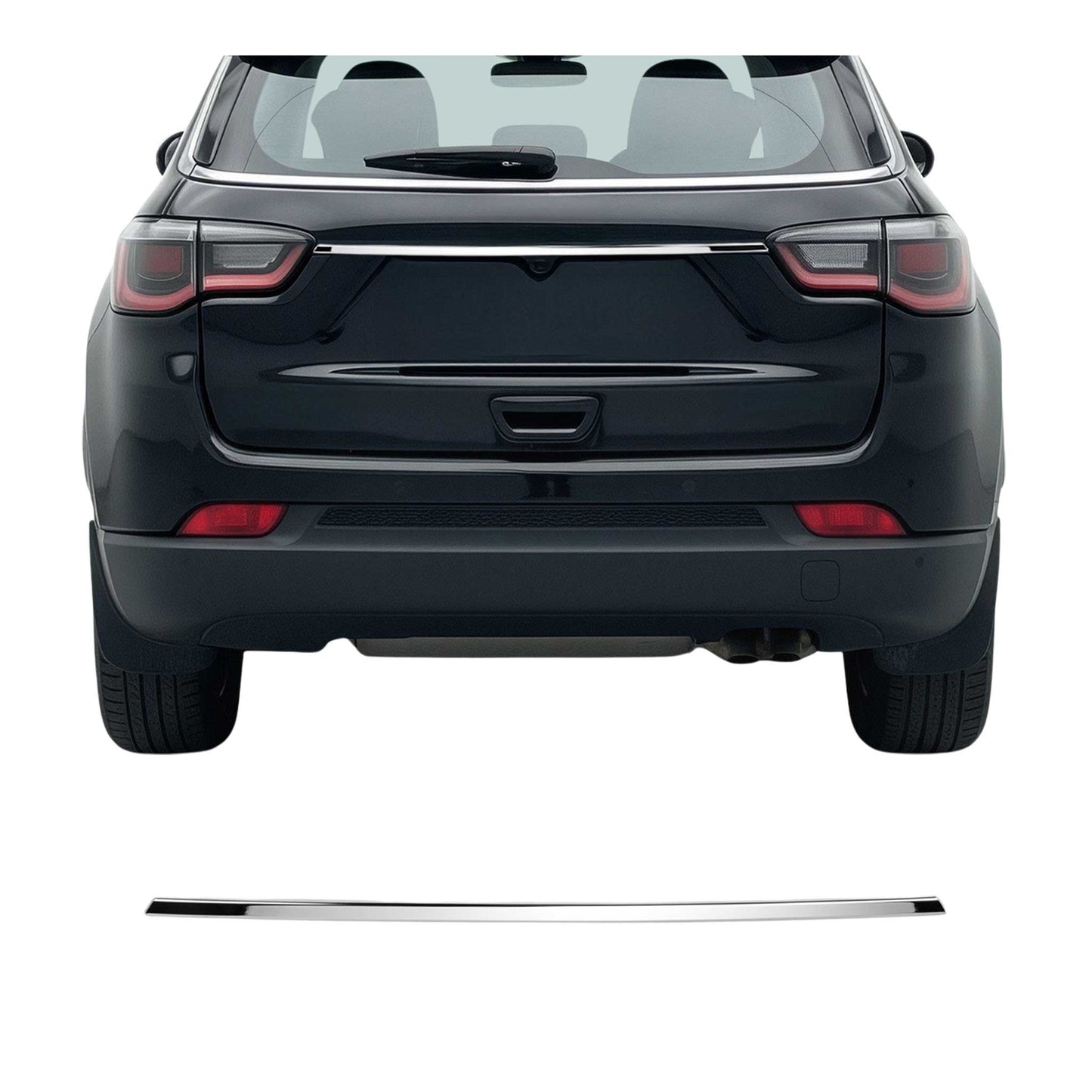 2017-2026 Jeep Compass Rear Trunk Tailgate Door Handle Cover Stainless Steel Silver