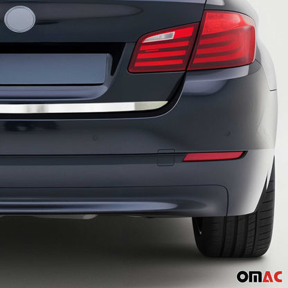 2011-2016 BMW 5 Series F10 Sedan Rear Trunk Lid Molding Trim Brushed Stainless Steel