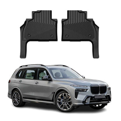 2019-2026 BMW X7 G07 Premium Floor Mats Liners 6 Seats Second Row Rear Black
