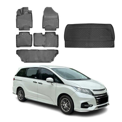 2018-2026 Honda Odyssey Floor Mats & Cargo Liner Full Set All Weather Black