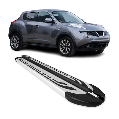 2011-2017 Nissan Juke 1.gen Running Boards Side Steps Silver