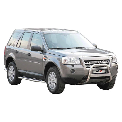 2008-2015 Land Rover LR2 Bull Bar Push Front Bumper Grille Stainless Steel Silver 1Pc