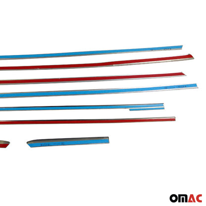2016-2024 Mercedes Metris Long Window Molding Trim Streamer S. Steel 8 Pcs