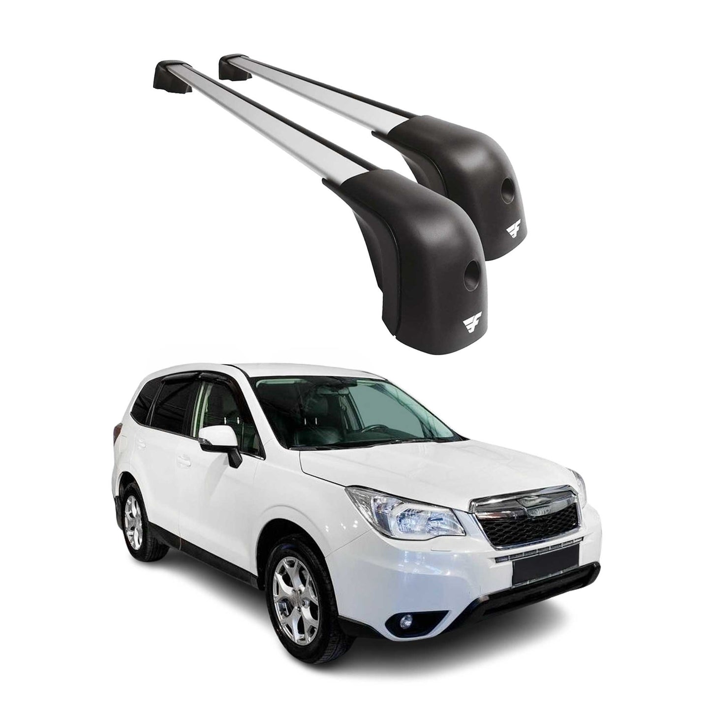 2014-2018 Subaru Forester IV Roof Racks Cross Bars Silver