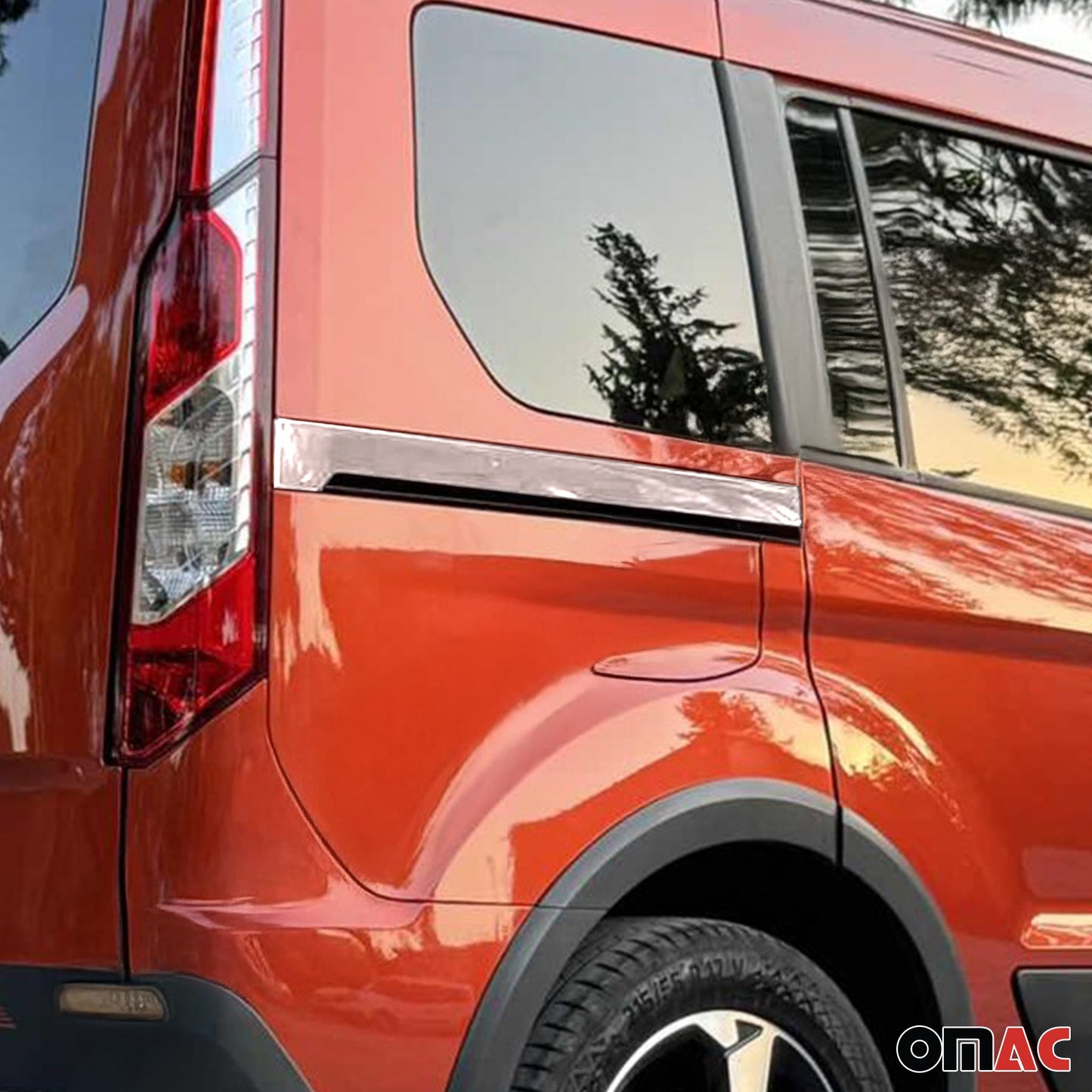 2019-2021 Ford Transit Connect L1 Facelift Side Door Molding Trim Stainless Steel