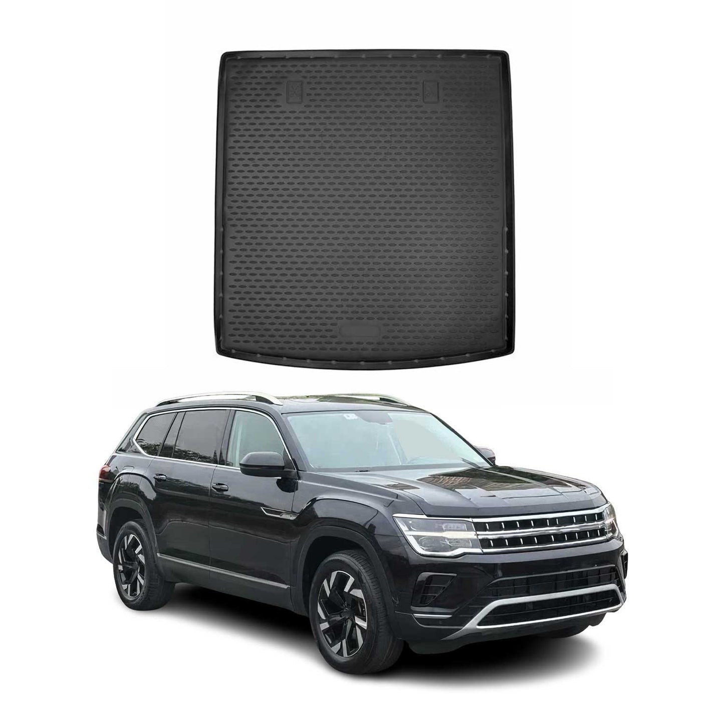 2018-2026 Volkswagen Atlas Cargo Liner Trunk Mat All Weather Folded Backseat Black