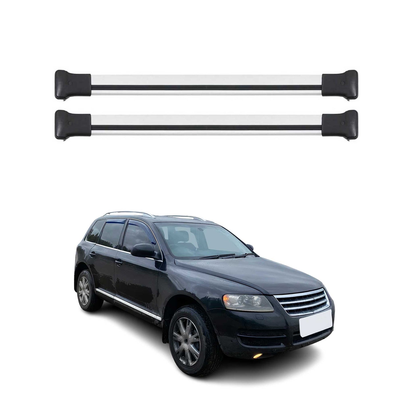 2004-2010 VW Touareg Roof Rack Cross Bars Silver