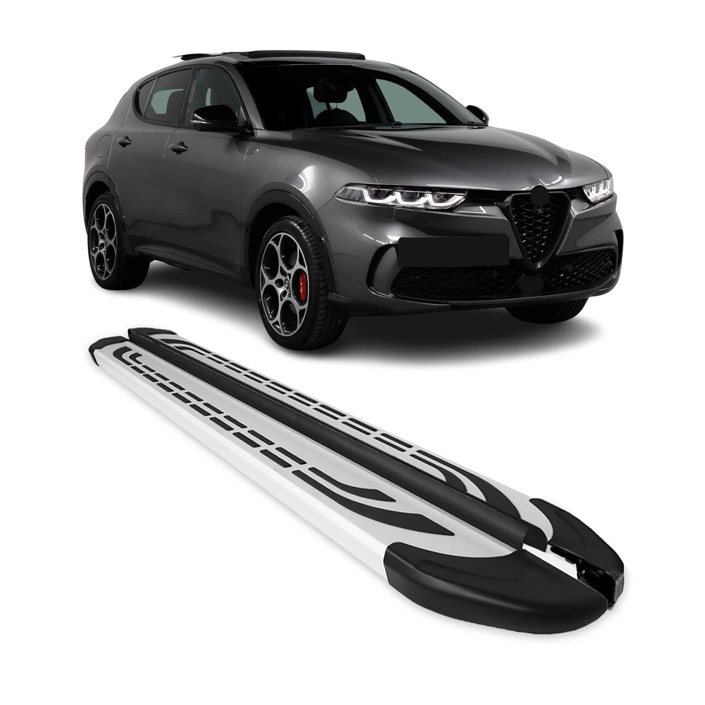 2023-2026 Alfa Romeo Tonale Running Boards Side Steps Silver