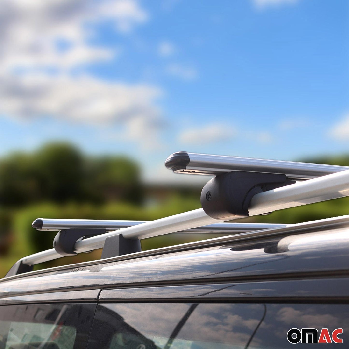 2008-2013 Jeep Liberty Roof Rack Cross Bars Silver
