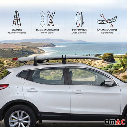 Toyota 19" Roof Rack Pads Surfboard Windsurf Crossbar Pads Black 2 Pcs