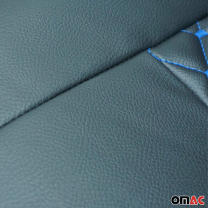 2015-2026 Ford Transit Leather Front Car Seat Covers Protector Black Blue