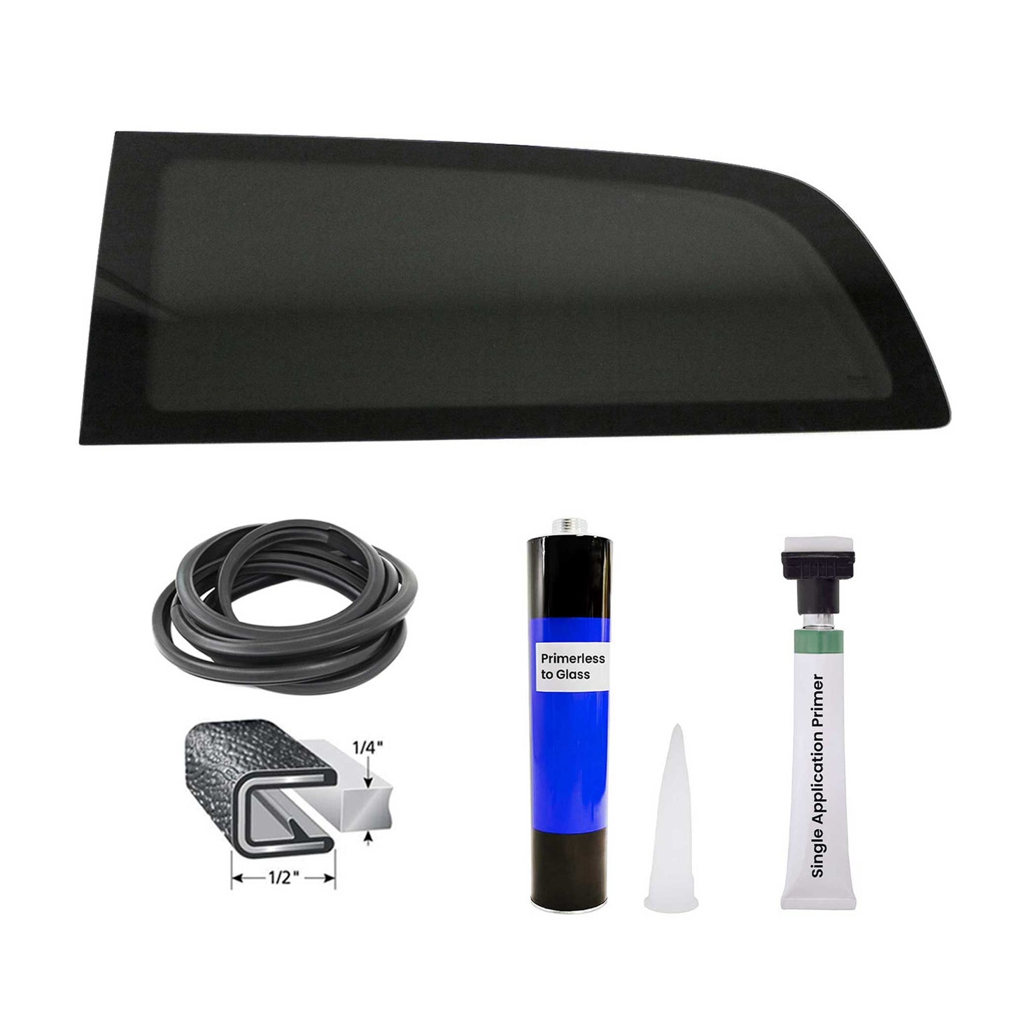2016-2024 Mercedes Metris Window Glass Fit Kit Left Side Rear Black L3 Long