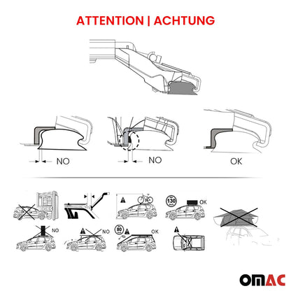 2025-2026 Audi Q5 Roof Rack Cross Bars Luggage Carrier Alu Silver 2x