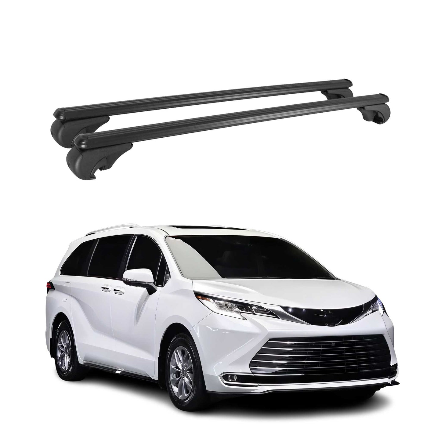 2021-2026 Toyota Sienna Roof Rack Cross Bars Black