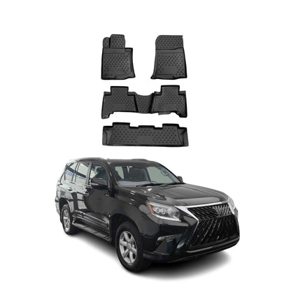2010-2019 Lexus GX 460 Floor Mats Liners Full Set All Weather Black
