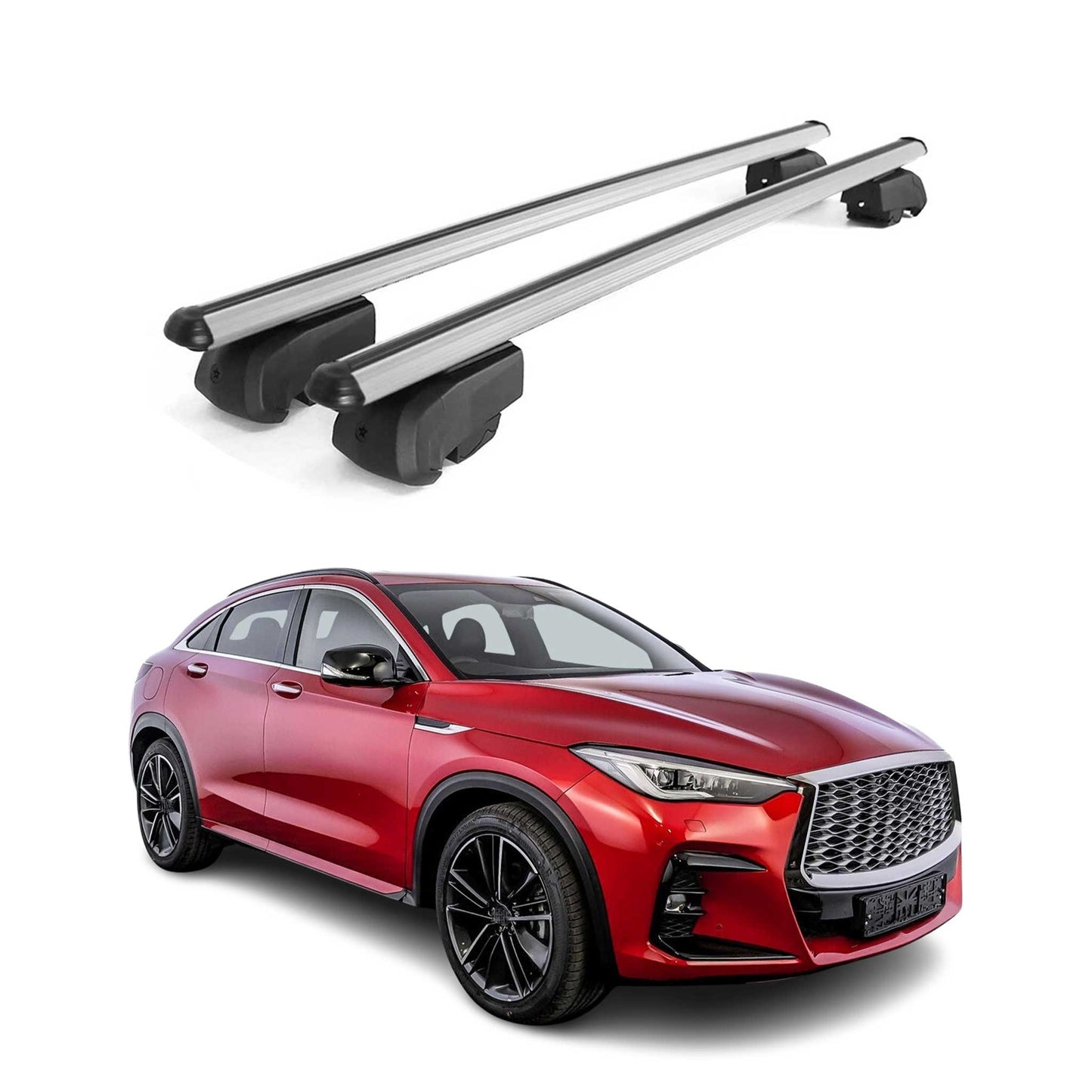 2022-2025 Infiniti QX55 Roof Rack Cross Bars Silver