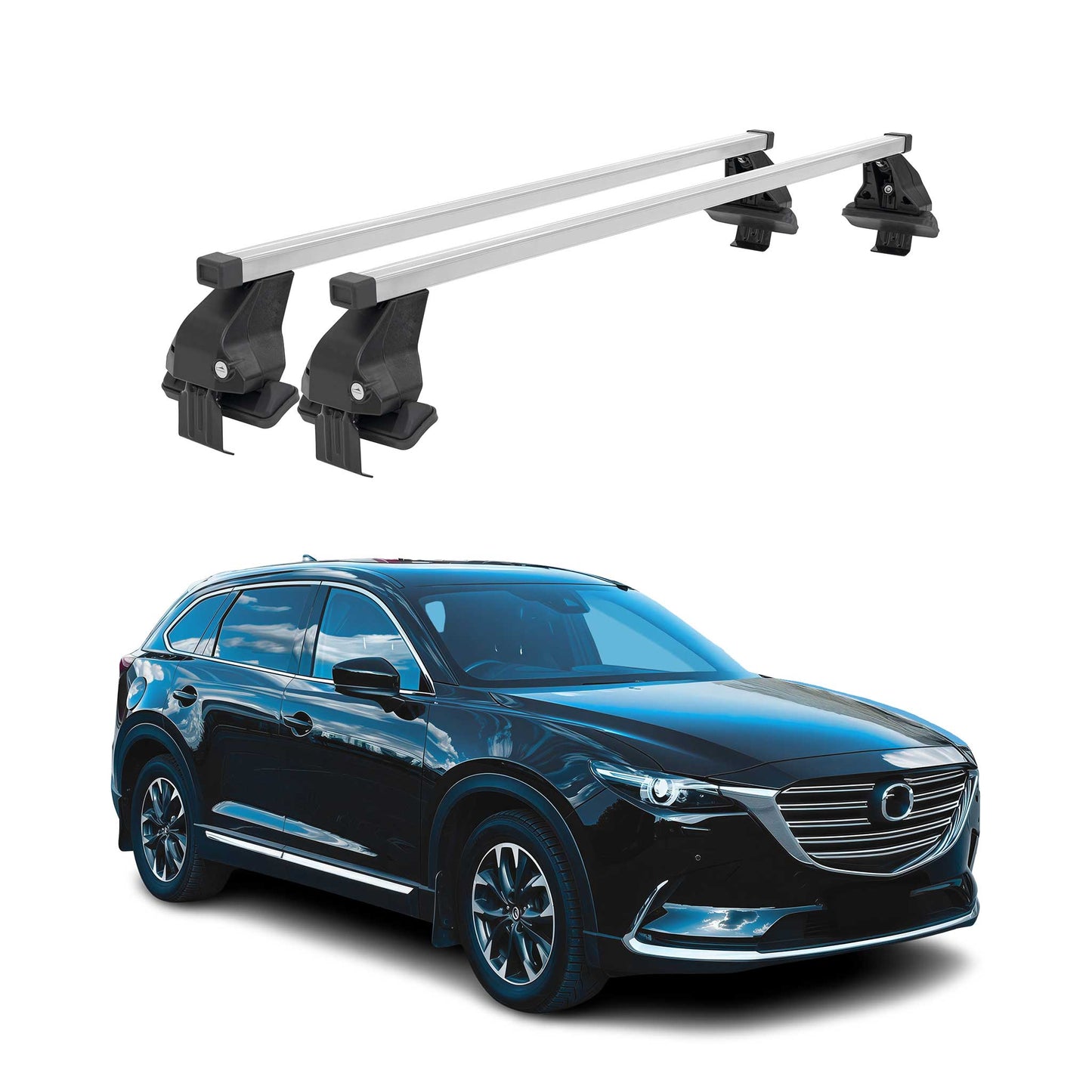 2022-2023 Mazda MX-30 EV Roof Rack Cross Bars Silver
