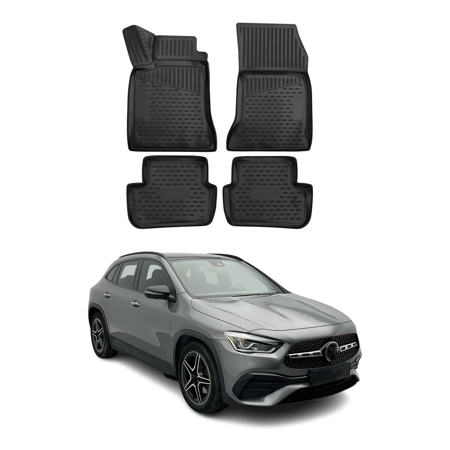 2015-2020 Mercedes GLA Class X156 Floor Mats Liners Full Set All Weather Black
