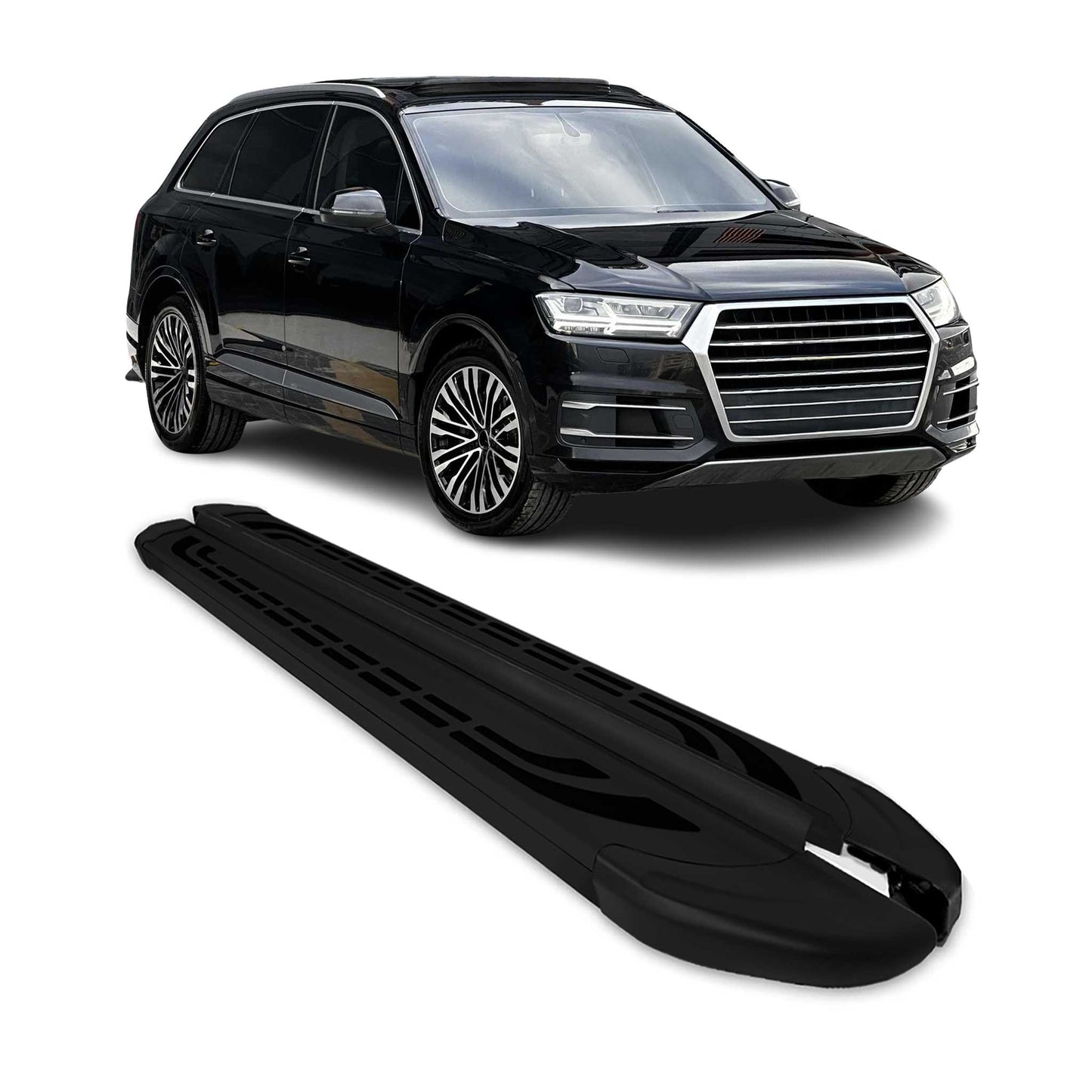 2017-2026 Audi Q7 Running Boards Side Steps Black