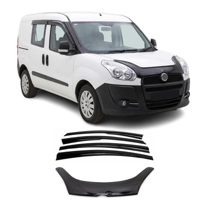 2015-2022 RAM ProMaster City Bug Shield Hood Deflector & Window Visor Kit 5Pcs Smoke