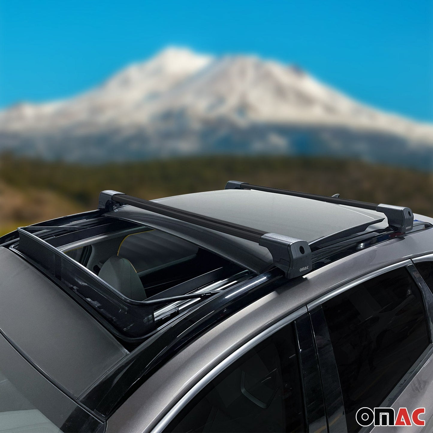 2015-2019 Lincoln MKC Roof Rack Cross Bars Black
