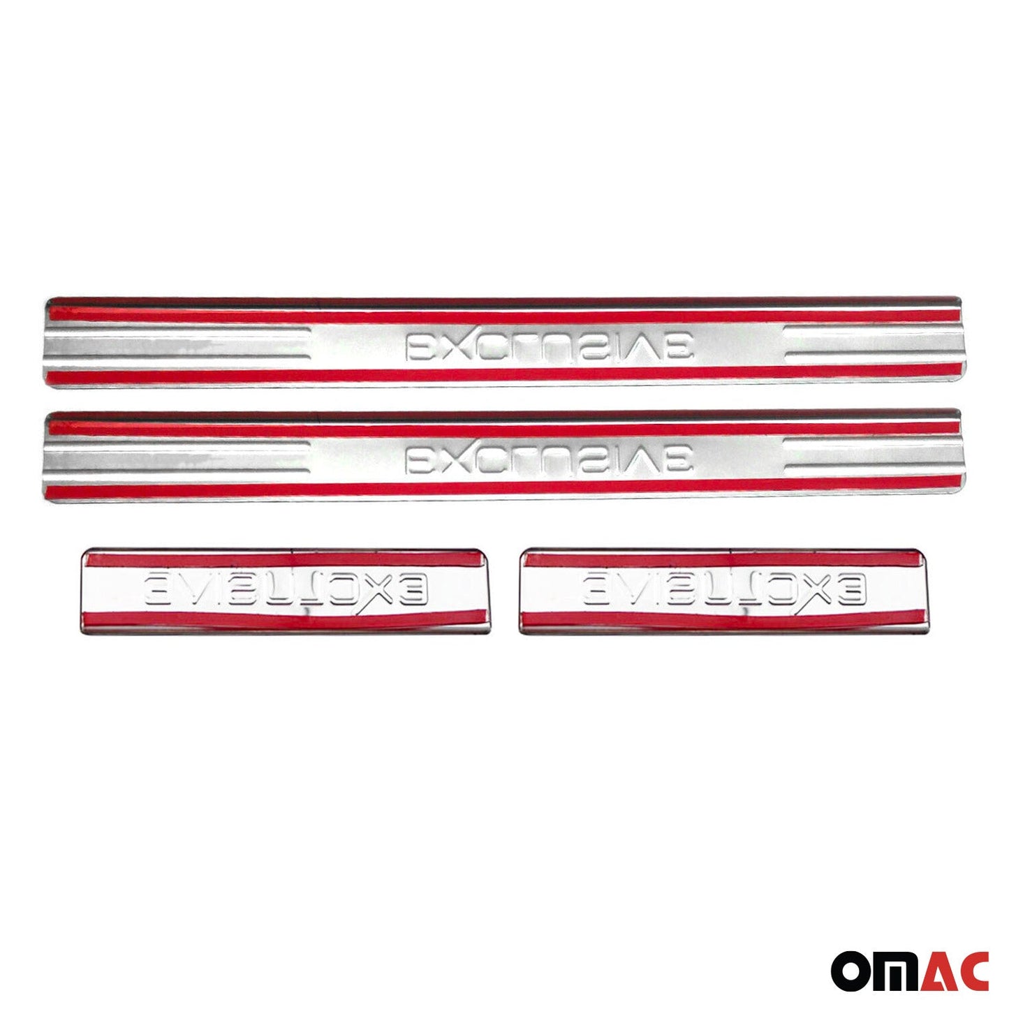 Dodge Ram Door Sill Scuff Plate Scratch Protector Exclusive Stainless Steel Silver 4Pcs