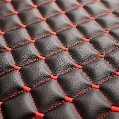 Kia Leather Breathable Front Seat Cover Pads Black Red 1Pc
