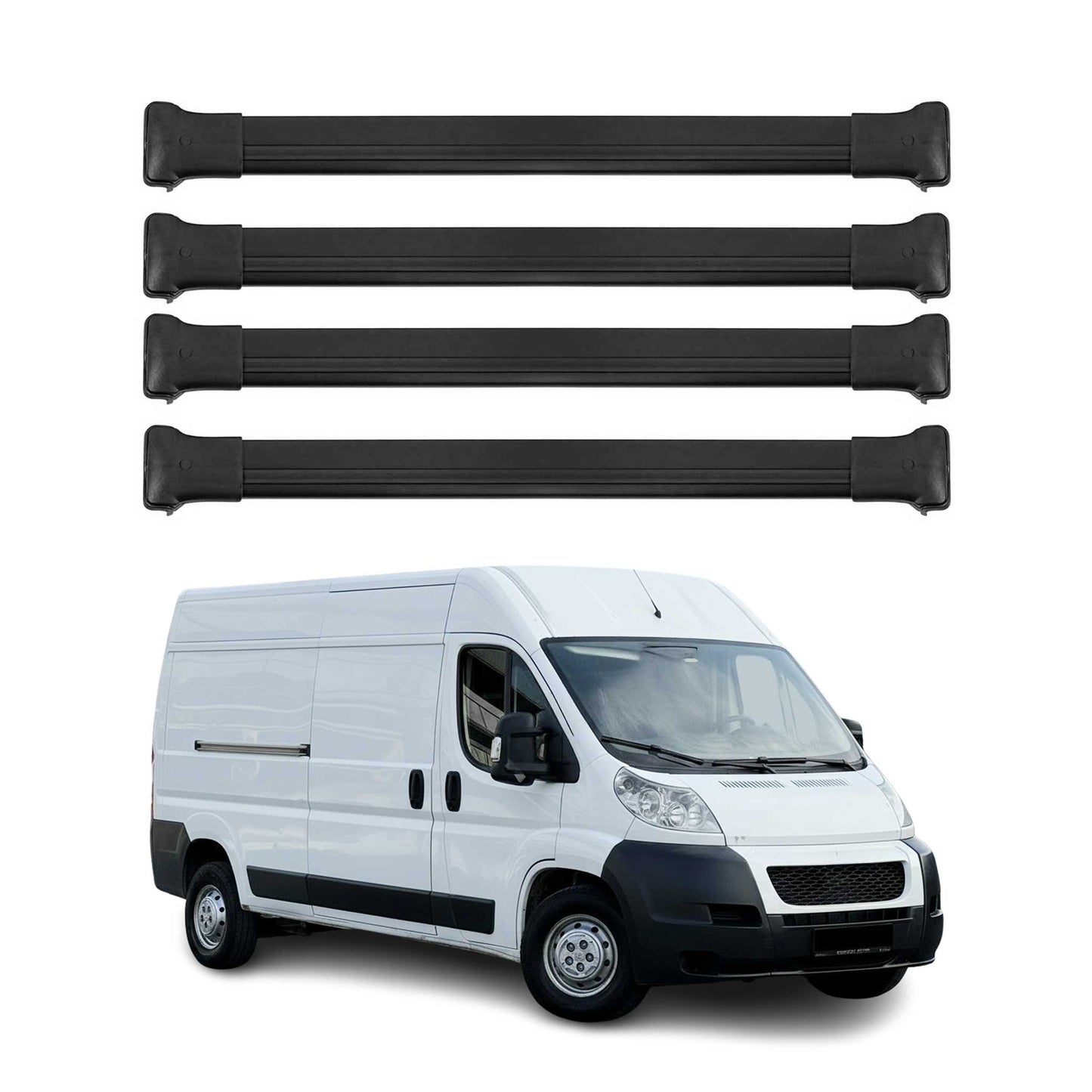 2014-2026 RAM ProMaster Roof Rack Cross Bars 4Pcs Black