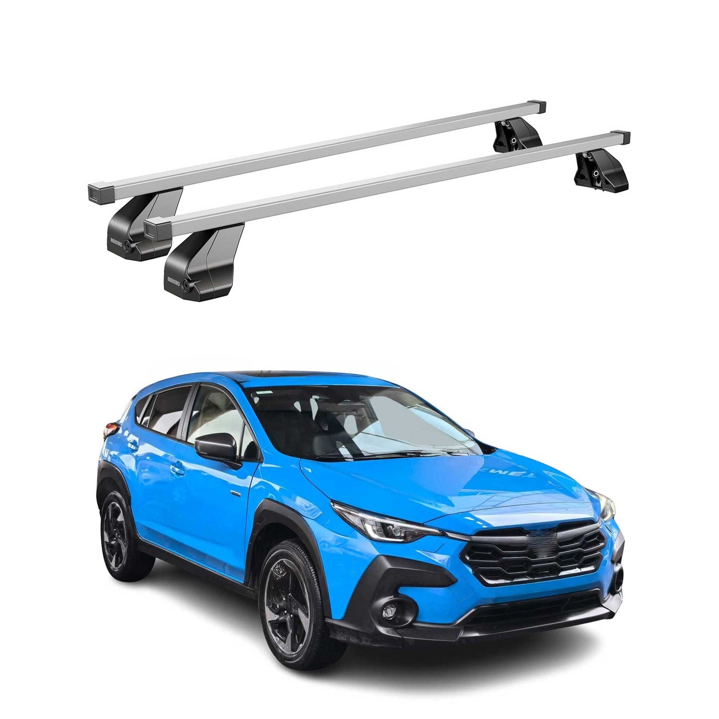 2018-2023 Subaru Crosstrek Roof Rack Cross Bars Silver