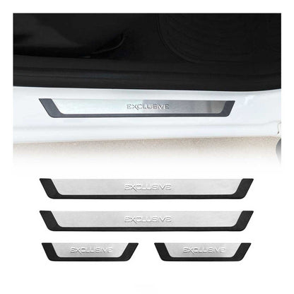Honda Insight Door Sill Scuff Plate Scratch Protector Exclusive Brushed Stainless Steel 4Pcs