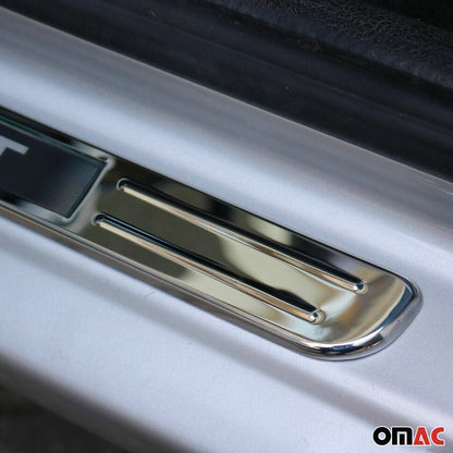 VW Golf Tiguan Door Sill Scuff Plate Illuminated Sport Stainless Steel Silver 4 Pcs