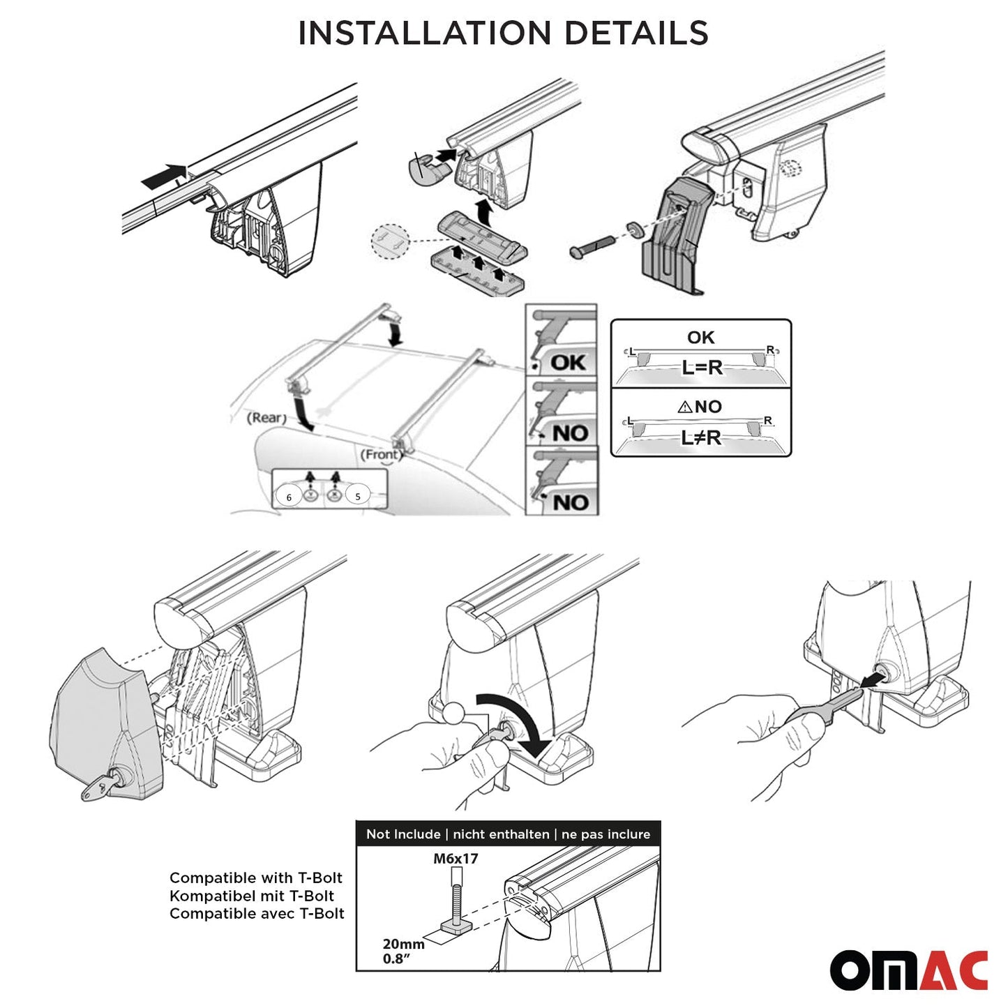 2019-2026 Mazda 3 Hatchback Roof Rack Cross Bars Silver
