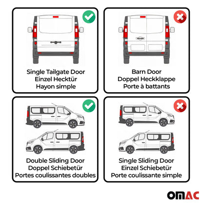 1992-2003 VW Eurovan Side Curtain Behind The Driver 1x Sliding Door 1x Barn Door